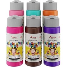 Hace Bazaar Red Rose Tamamlayıcı Renkler Parmak Boyası 6'lı Set 6X60 ml -Hcb