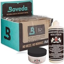 Hace Bazaar Boveda 84 60G Humidor Puro Kutusu Nemlendirici 12LI Paket Saf Su ve Jel Hediyeli -Hcb