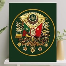 Hace Bazaar Sayılarla Boyama Tuval Seti Fırça Boya Dahil (Çıtalı) 40X50 cm - Osmanlı Tuğrası -Hcb