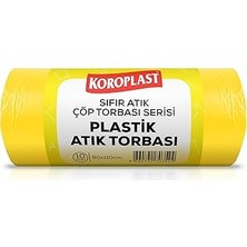 Hace Bazaar Plastik Atıklar Çöp Torbası 10'lu 80×110 Cm, Dayanıklı & Geniş Hacimli, Çift Katlı, Geri D