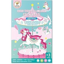 Hace Bazaar Lino Tekrar Tekrar Kullanılabilen Sticker Seti Unicorns -Hcb