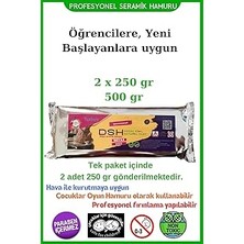 Hace Bazaar Doğal Seramik Hamuru 2x 250 gr (500 Gr) Kil Çamuru, Okul Için Doğal Oyun Hamuru -Hcb