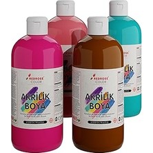 Hace Bazaar Red Rose Tamamlayıcı Renkler Akrilik Boya 4'lü Set 4X500 gr -Hcb
