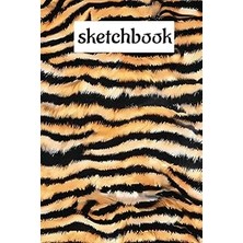 Hace Bazaar A5 Blank Tiger Stripes Sketchbook: 50 Pages 6x9" For Drawing -Hcb