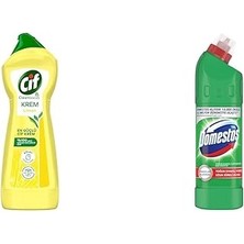 Hace Bazaar Cif Krem Yüzey Temizleyici Limon Kokulu Yağ ve Kireç Sökücü Leke Çıkarıcı 750 Ml(1) Domest
