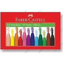 Hace Bazaar Faber-Castell Pastel Boya, 12 Renk, Yumuşak ve Rahat Kullanım, Canlı Renkler, Kağıt ve Taş Üz