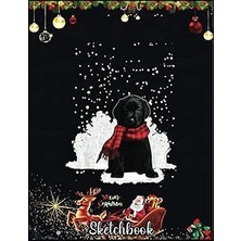 Hace Bazaar Christmas Sketch Book: Black Labrador In The Snow Merry Christmas Winter Gift, 120 Pages Help You De