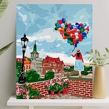 Hace Bazaar Palmiye Hobi Sanat Sayılarla Boyama Tuval Seti Fırça Boya Dahil (Çıtalı) 40X50 cm - Galata -Hc