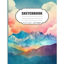 Hace Bazaar Sketchbook: Watercolor Mountain Blank Sketch Book For Kids, Adults, Artist Notebook/journal For Draw