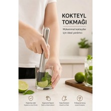 Premini Paslanmaz Çelik Kokteyl Tokmağı ve Meyve Buz Ezici Bar Aksesuarı