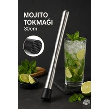 Premini 30 cm Paslanmaz Çelik Mojito Tokmağı ve Kokteyl Ezici Seti