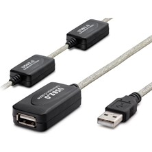 Skygo USB Uzatma Kablosu 30 M - Silver Siyah HDX7525