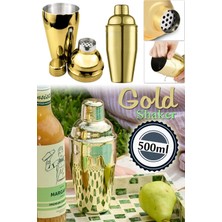 Premini Paslanmaz Çelik Shaker Kokteyl Karıştırıcı 500ML Gold RA905