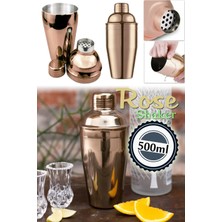 Premini Paslanmaz Çelik 500ML Shaker Kokteyl Karıştırıcı Rose RA908