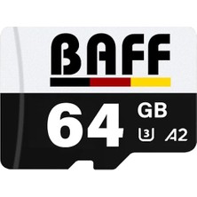 Baff Microsd 64GB Uhs-I U3 A2 V30 Hafıza Kartı