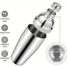 Premini Paslanmaz Çelik Shaker 550 Ml, Şık ve Dayanıklı Kokteyl Çalkalayıcı