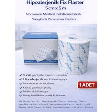Gees Global Hipoalerjenik Fix Flaster 5 cm x 5 M Nonwoven Medikal Sabitleme Bandı Yapışkanlı Pansuman Flaste