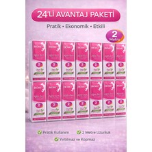 Gees Global Biowet Ağda Bezi 2 Metre Spatula Hediyeli Epilasyon Bezi Dayanıklı Tüy Dökme Bezi 24 Paket