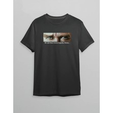 Lune Store 10 Kasım Atatürkü Anma Günü Baskılı Oversize Bisiklet Yaka T-Shirt - Siyah