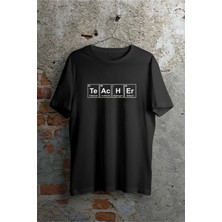 Lune Store 24 Kasım Kimya Öğretmeni Hediyesi Baskılı Bisiklet Yaka T-Shirt - Beyaz