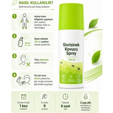 Gees Global Sivrisinek Kovucu Sprey 100 ml Taşınabilir Boy Günlük Kullanıma Uygun Vücut Spreyi