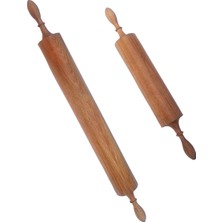 Herdemyesil Masif Ahşap Merdane Seti Klasik 35 cm ve 50 cm