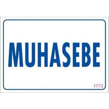 Colezium Muhasebe Uyarı Levhası 17,5X25 KOD:1773