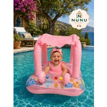NUNU Market Çocuk Simiti 60x60 cm Gölgelikli Oturaklı UV Korumalı Eğlenceli Tasarım 6-24 Ay