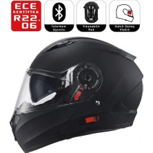 Scoyco FF868 Night Motosiklet Kaskı Güneş Vizörlü Çene Açılır Motorcu Kask