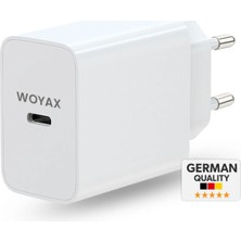 Woyax iPhone 17  17 Pro 17 Pro Max 17 Air Hızlı Şarj Aleti Başlığı Adaptörü 45W BEYAZ