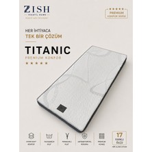 Zish Home Titanic Yatak Pedi, Şilte, Topper | Misafir, Yer, Kanepe Yatağı, Yer Minderi | Fermuarlı Yıkanabilir Kılıf | Kamp, Karavan, Yazlık, Öğrenci, Yurt, Bağ/Bahçe, Araç İçi Yatağı | Zishhome