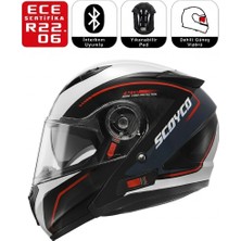 Scoyco FF868 Pulse Motosiklet Kaskı Güneş Vizörlü Çene Açılır Motorcu Kask