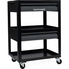 Takpower 3 Gözlü 2 Çekmeceli Parça Taşıma Arabası Antrasit