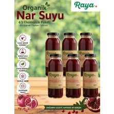 Raya Organik Organik Nar Suyu 6'lı Ekonomik Paket (6 x 250 ml) | Soğuk Sıkım | İlave Şeker, Koruyucu ve Katkı Maddesi İçermez