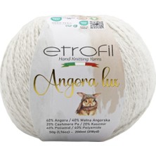 Etrofil Angora Örgü İpi Fildişi %45 Angora Lux %55 Polyamid 50g 200m (70106)