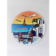 Mundy Şarköy Polyester Kabartmalı Magnet Çap:6,5cm Dekoratif Hediyelik Buzdolabı Süsü (KOD:1346)