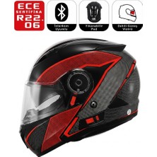 Scoyco FF868 Sky Breaker Motosiklet Kaskı Güneş Vizörlü Çene Açılır Motorcu Kask