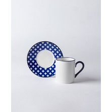 Madame Coco Reve Bleu Raye 2 Parça Kahve Fincan Seti - Mavi/beyaz - 90 ml