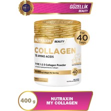 Nutraxin My Collagen 400 Gr Toz Kolajen – Tip 1 2 3 Sığır Kolajeni İçeren Takviye – 40 Günlük Kullanım