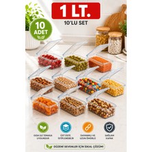 Ny Home 10 Adet Kendinden Kapaklı Derin Dondurucuya Uygun Saklama Kabı 1 Lt