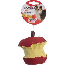 Camon Gıcırtılı Kırmızı Elma Şeklinde Eğlenceli Lateks Köpek Oyuncağı 8X10 cm