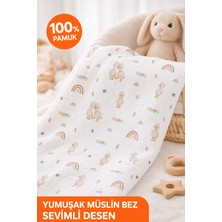 More Home Çok Amaçlı Müslin Örtü, Müslin Bebek Battaniyesi, %100 Pamuk Tek Katlı Müslin BEZ,90X90 cm Duck