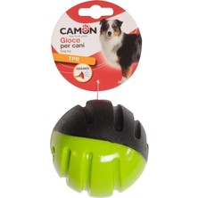 Camon Iki Renkli ve Gıcırtılı Tpr Köpek Oyun Topu 9.5 cm