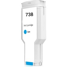 Star Film Hp 738XL 676M6A Mavi Yüksek Kapasiteli Muadil Kartuş 300ML Hp T850, Hp T950