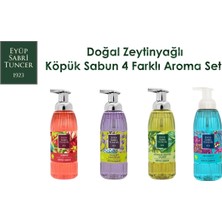Eyüp Sabri Tuncer Doğal Zeytinyağlı Köpük Sabun 500ML x 4 Aroma Set Yumuşatıcı Özellik