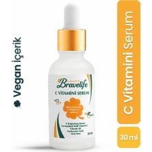 Bravelife Leke Karşıtı Gözenek Sıkılaştırıcı Aloe Vera Panthenol Vegan C vitamini Cilt Bakım Serumu 30 ML