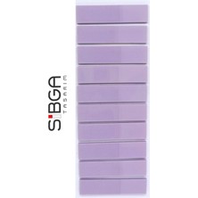 Sibga Tasarım Eflatun Renkli Postit 200 Yaprak Şeffaf Kitap Ayracı Not Kağıdı