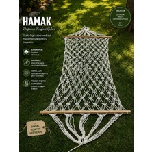 Toptancı Amca Beyaz Örgülü Hamak Çift Örgülü Hamak Tek Kişilik El Örgüsü El Emeği Hamak Salıncak Kuruluma Hazır 6 Metre Bağlama Ipiyle Gönderilir 90 x 180