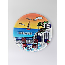 Mundy Kalkan Polyester Kabartmalı Magnet Çap:6,5cm Dekoratif Hediyelik Buzdolabı Süsü (KOD:1348)