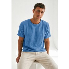 Combattente Oversize Geniş Kesim Kısa Kol Müslin Erkek Tshirt, %100 Pamuk, Sertifikalı Kumaş,
